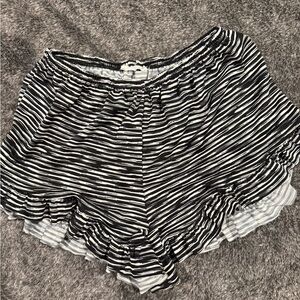 Striped Black‎ and White Kids Shorts
